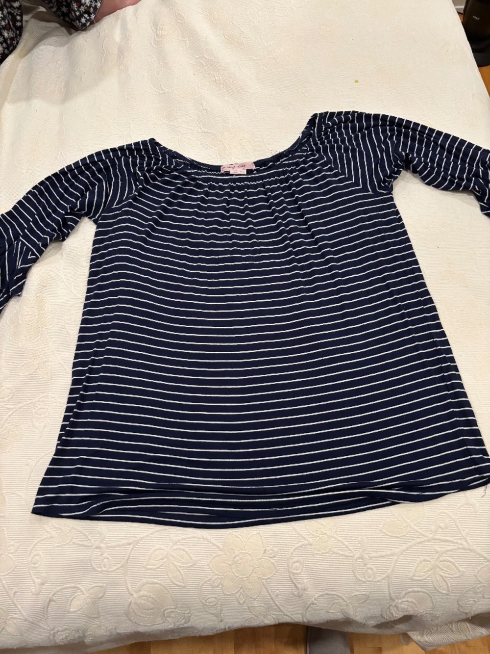 Penningtons In Every Story Striped Jersey Knit Scoop Neck Tee Size X